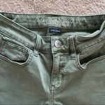 American Eagle Army Green Midi Denim Shorts Size 0 Photo 1