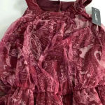 Candalite  Size Medium Sleeveless Floral Print Dress with Back Zipper & Belt. New Photo 4