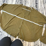 Urban Outfitters Out From Under  Olive Green Button-Up Waffle Knit Top Large Photo 5