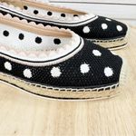 Kate Spade Knottingham Polka Dot Knit Scalloped Espadrille Flats Black White 7 Photo 6