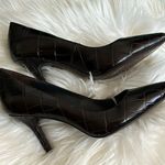 Elie Tahari  brown crocodile leather pointy toe heels pumps EU size 38 Photo 1