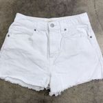 ZARA Harper heritage distressed white Jean shorts Photo 0