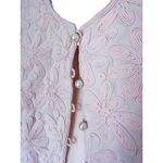 Maggy London Vintage Set Sheath Dress Jacket 8 Pink Floral Pearl Coquette Brunch Photo 1