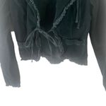 Paris Blues  Y2k Small Green Velvet Whimsygoth Fairy Grunge Tie Ruffle‎ Jacket Photo 2