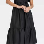 A New Day NWT  Black Tiered Midi Dress Photo 0