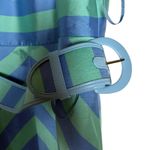 Rebecca Vallance Seychelles Blue Stripe Puff Sleeve Belted Mini Dress Size 8 Photo 6