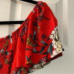 Lila Rose 3/$30 || Lily Rose Red Floral Smocked Off Shoulder Romper - Size S Photo 4