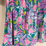 Lilly Pulitzer  Pink and Blue off shoulder Patterned skort romper size XS Photo 5