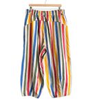 We The Free Ridley Baja Pull-On Barrel Trousers Striped Multicolor L Photo 2