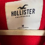 Hollister Red Floral Sleeve Hoodie California Logo Cozy Winter Casual M Photo 3