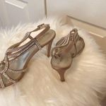 Maripé Maripe lightly colored fancy high heels pretty rhinestone straps Size 6 Photo 3