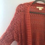 Urban Outfitters  Cardigan UO Staring at Stars Orange Open Front Crochet Sz M EUC Photo 7