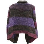 Anthropologie Curio‎ Brown Purple Fuschia Knit Chunky Cardigan XL Funky Colorful Photo 2