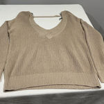 Forever 21 Woman’s  Contemporary Size Medium Tan Cable Knit Long Sleeve Sweater Photo 0