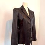 Giuliana Teso Chocolate Brown Italian Leather Blazer woman’s sz42/Med/6 Chic Photo 1