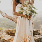 Show Me Your Mumu  Samantha Ruffle Wrap Dress In Champagne Luxe Satin Photo 0