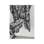Chico's tropical Leaf Print Black White Cover Up Kimono beach poolside One Size Photo 6