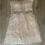 As You Wish As U Wish Sparkle Gem Rhinestone Mini Cocktail Strapless Dress Prom Medium New Photo 0