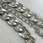Chunky Silver Cuban Link Chain COCO Necklace New Photo 3