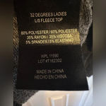 32 Degrees Heat  Fleece Top Women Black Crew Neck Top Stitch Long Sleeve NWOT Photo 4