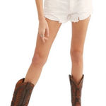 We The Free We‎ The Free by Free People Women’s Sz 26 White Denim Raw Edge Shorts Photo 0