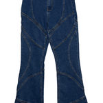 Forever 21  High Rise Flare Size 26 Blue Denim‎ Retro Stitching Cowgirl Hippie Photo 0