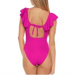 Trina Turk NWT Monaco Ruffle Over The Shoulder
One Piece Swimsuit, Sz 8 Photo 1