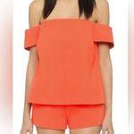 C/MEO COLLECTIVE  Orange Off-Shoulder Romper. #159 Photo 0