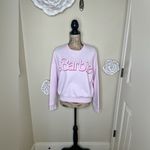 NTM: Barbie Pastel Pink Logo Crew Neckline Oversized Sweatshirt Size XS Photo 1