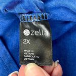 Zella  Blue Long Sleeve Crew Neck Top 2X Photo 7