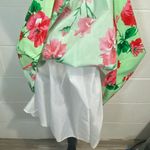 Voodoo Vixen Green & Red Floral Swing Dress Photo 7