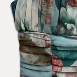 ZARA Floral Print Draped Dress Photo 6