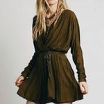 Free People Lucid Dream Draped Front Long Sleeve Mini Dress in Mauve Size 0 Photo 10