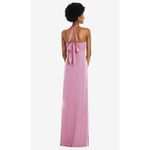 Dessy Collection Draped Satin Grecian Column Gown With Convertible Straps Pink Size 00 Photo 5