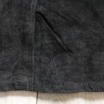 SO Vintage 90s Y2K  Black Suede Knee-Length Skirt Photo 9