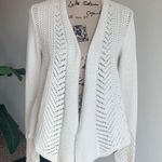Anthropologie  Rosie Neira Nansen Pointelle Knit Cream Cardigan Sz XS Photo 4