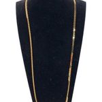 Gold Tone Necklace 11.25" Unsigned Lobster Closure Photo 0