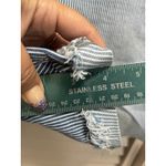 Calvin Klein Calvin‎ Klein Blue/White Striped Short Size 16 Pockets Zip High Rise Cuffed Photo 2