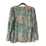 Lilly Pulitzer  blouse aqua & pinks sz Small Photo 1