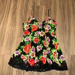 Victoria's Secret Vintage  Gold Label black Floral Lace Trim Chemise‎ Slip size M Photo 6