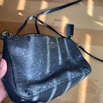 Coach Top Handle Pouch with Star Glitter in Mindnight Blue Crossgrain Leather Photo 2