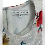 Endless Rose Sequin Embroidered Floral Peplum Tank Top Sleeveless Blouse Small Photo 2