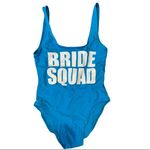 Dixperfect Bride Squad Aqua 1 Piece Swimsuit Size Small NWOT Photo 1