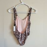 Vitamin A by Amanda Stevens NWT Leah Snake-Print High-Leg One-Piece Swimsuit Photo 5