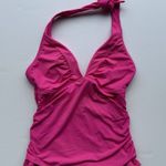 Athleta  Swim Suit Tankini Top Size XS Navy Neck Tie EUC Beach Vacation Photo 0