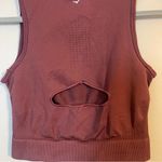 Gymshark Maroon Sleeveless Crop Top Photo 5