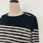 Free People  Black and White Crew Neck Sweater Size Large Photo 1