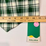 Halara  Women’s Sleeveless Halter Plaid Button Up Vest Top Green Cream Small NWT Photo 7