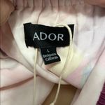 Ador Satin Printed Off Shoulder Belted Maxi Dress Size L Photo 7