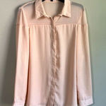 Very J  medium light pink long sleeve sheer blouse Photo 0